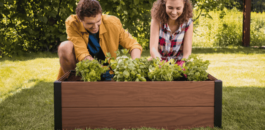 Brown Maple Resin Raised Garden Bed - Keter US