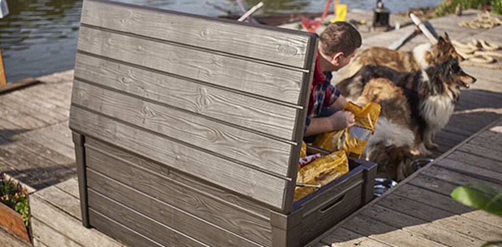 Brightwood Brown 120 Gallon Storage Deck Box - Keter US