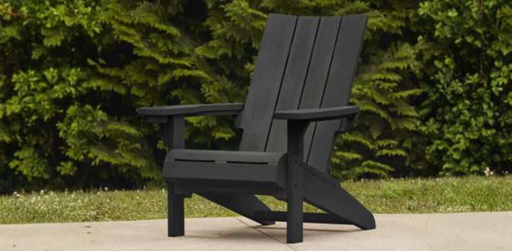 Modern Adirondack Chair With Cup Holder Black - Keter US