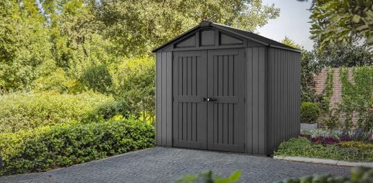 Stronghold Gray Large Storage Shed - 8x6 Shed - Keter US