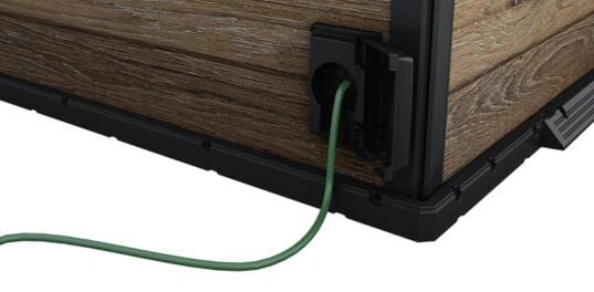 Signature 9x7 Outdoor Bar Shed - Walnut Brown- Keter US