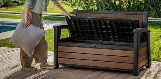 Outdoor Storage Bench 60 Gallon Storage - Keter US