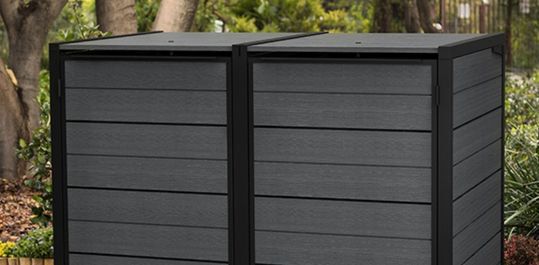 Hide Away 2 x 96 Gal. Trash Can Storage Shed - Keter US