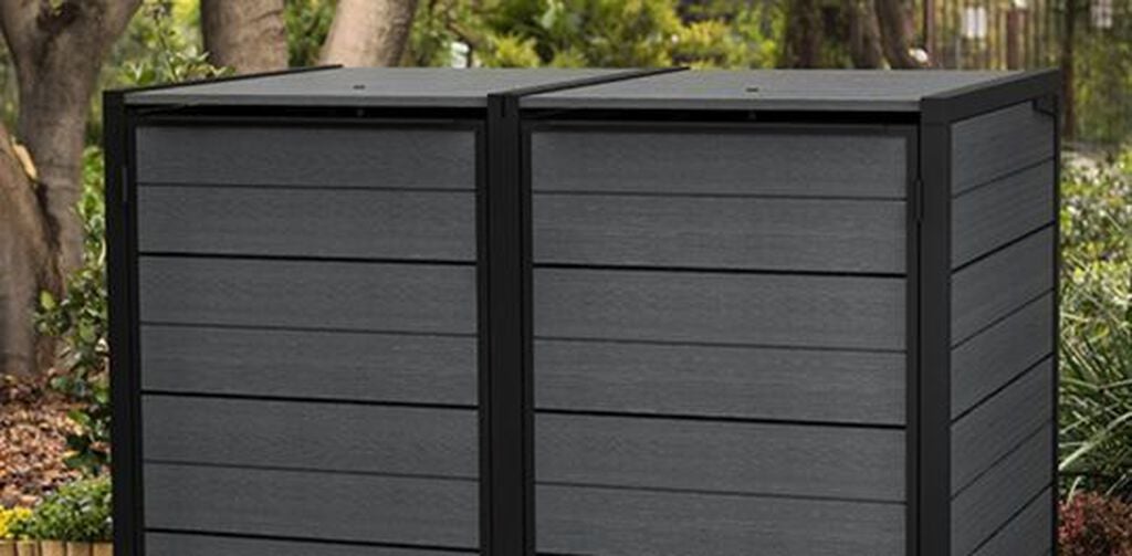 Hide Away 2 x 96 Gal. Trash Can Storage Shed - Keter US