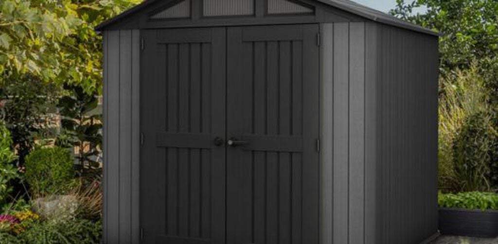 Stronghold 2.0 8x8 Shed​ - Double Door Shed - Gray - Keter US