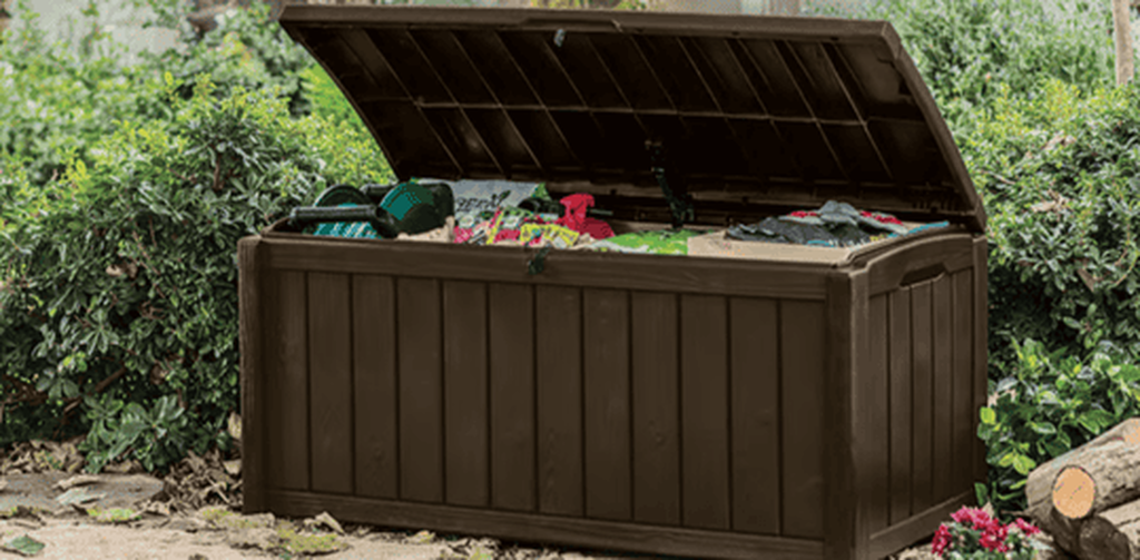 Glenwood Brown 101 Gallon Storage Deck Box - Keter US