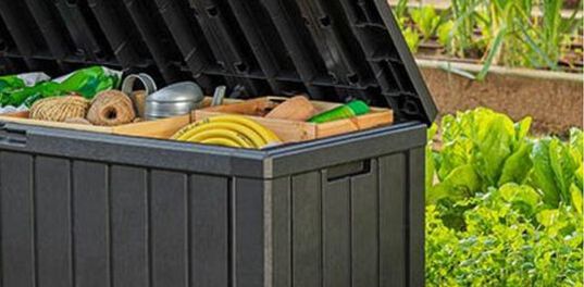 92 Gallon Deck Box Kentwood Storage Box Gray - Keter US