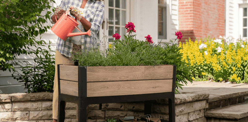 Ashwood Brown Signature Elevated Garden Bed - Keter US