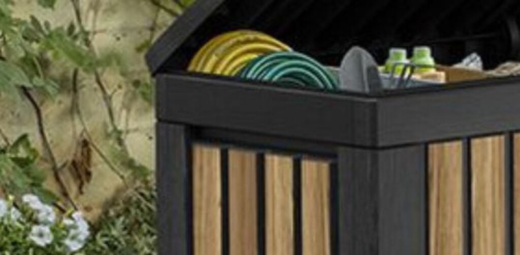 50 Gallon Signature Outdoor Storage Box Oak Brown - Keter US