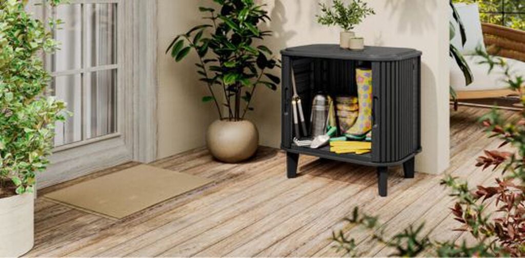 Velo 30 Gallon Outdoor Cabinet Deck Box Graphite - Keter US