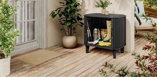 Velo 30 Gallon Outdoor Cabinet Deck Box Graphite - Keter US