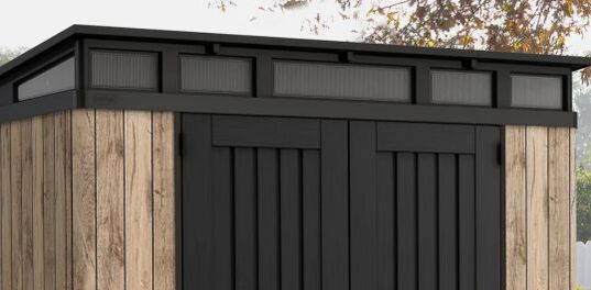 Aspen 8x6 Shed - Outdoor Storage Shed Pine Brown  - Keter US