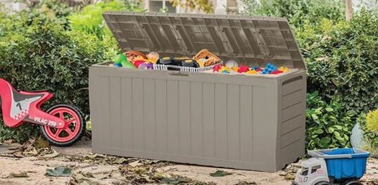 71 Gallon Storage Marvel Deck Box Beige - Keter US