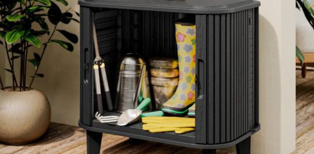 Velo 30 Gal Outdoor Cabinet Deck Box Graphite Set of 2 - Keter US