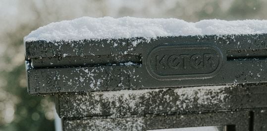 image of a shed roof with snow