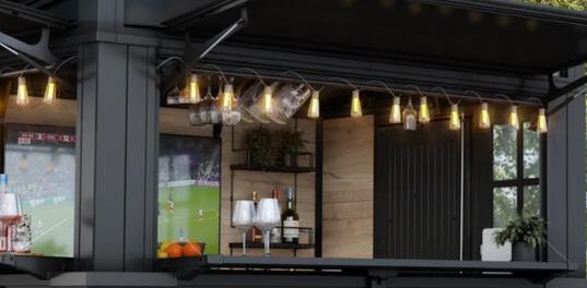 Signature 9x7 Outdoor Bar Shed - Walnut Brown- Keter US