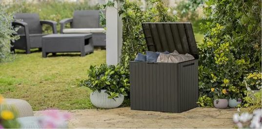 30 Gallon Storage Deck Box City Box Taupe - Keter US