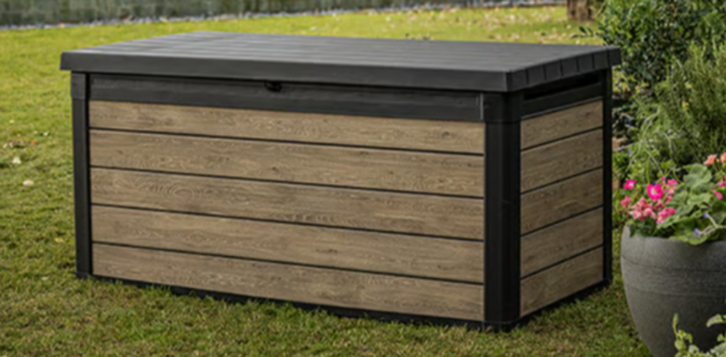 Signature Ashwood Brown 150 Gallon Storage Deck Box - Keter US