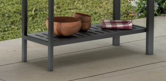 Outdoor Extendable Prep Table - Rosewood Brown - Keter US