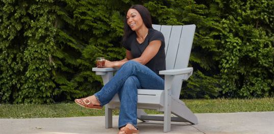 Modern Gray Outdoor Adirondack Chair - Keter US