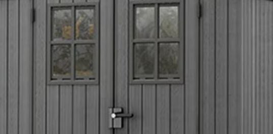 Darwin 6x4 Shed Graphite Storage Shed With Front Windows - Keter US
