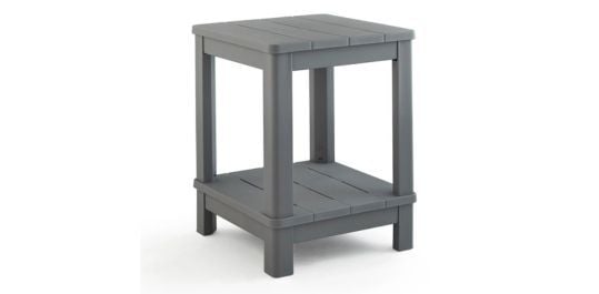 Deluxe Adirondack Two Tier Side Table - Gray - Keter US