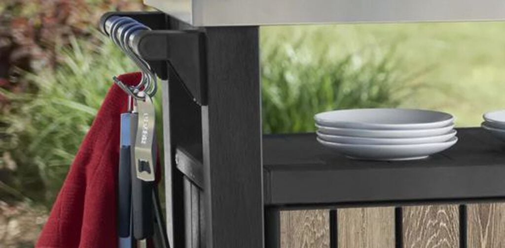 Unity XL Ashwood Outdoor Kitchen Cart With Storage - Keter US