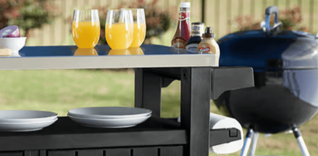 Unity XL Graphite Outdoor Kitchen Cart with Storage - Keter US