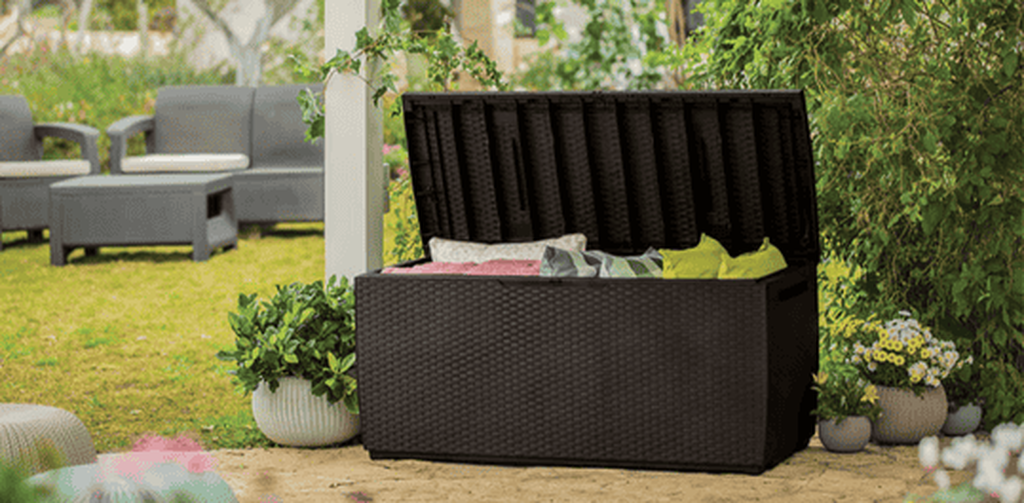 Capri Brown 80 Gallon Storage Deck Box - Keter US