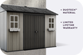 Keter Oakland shed in grey