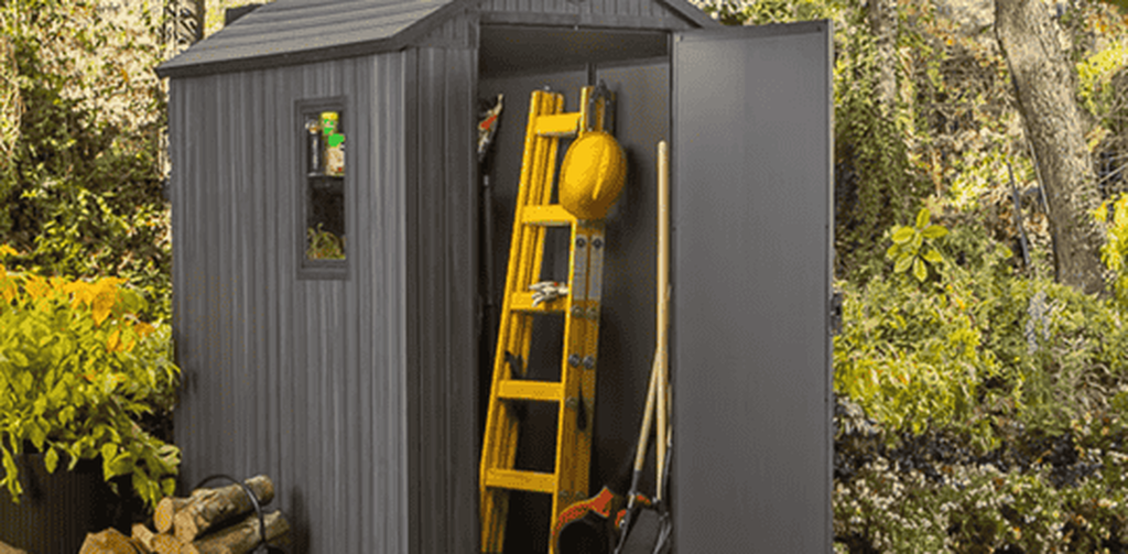 Darwin Graphite Small Storage Shed - 4x6 Shed - Keter US