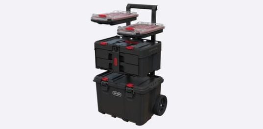 Stack & Roll 2.0 Tool Storage System Black - Keter US