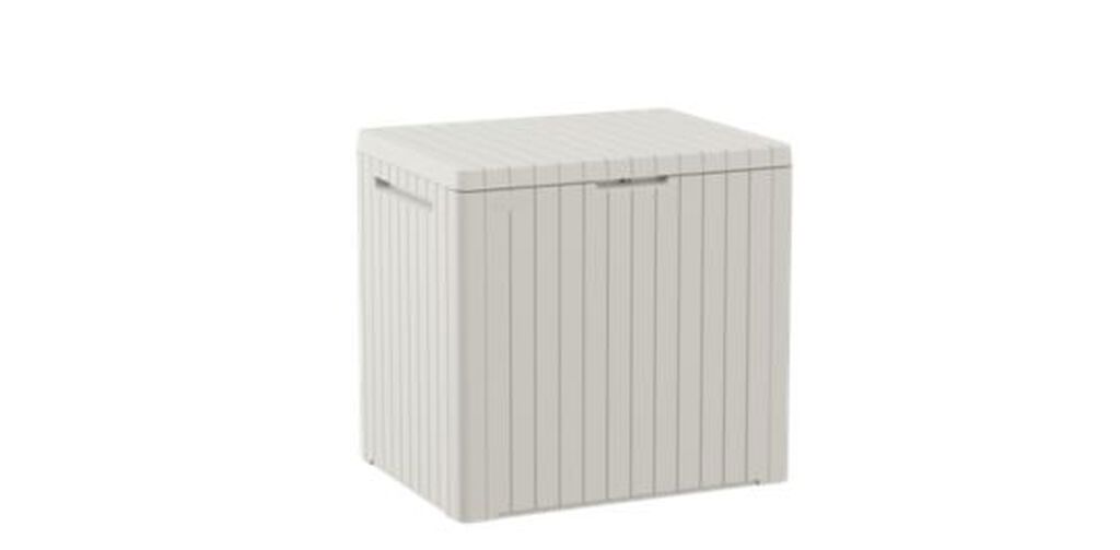 City Box 30 Gallon Deck Box - White Deck Box - Keter US
