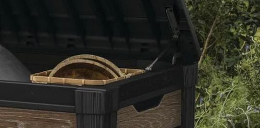 120 Gallon Storage Box Signature Deck Box Walnut Brown - Keter US