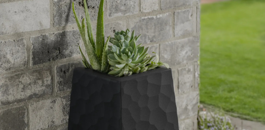 Reversible Stone Planters Set of Two Graphite - Keter US