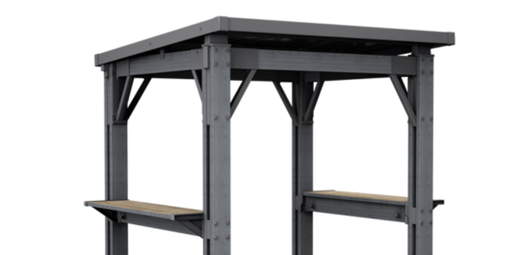 Signature 8x6.5 Outdoor Grill Gazebo - Ashwood Brown - Keter US