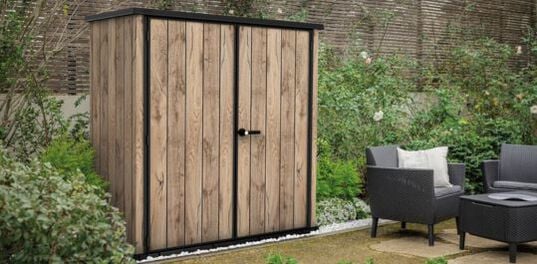 Signature Pine-look XL Outdoor Vertical Storage Shed - Keter US