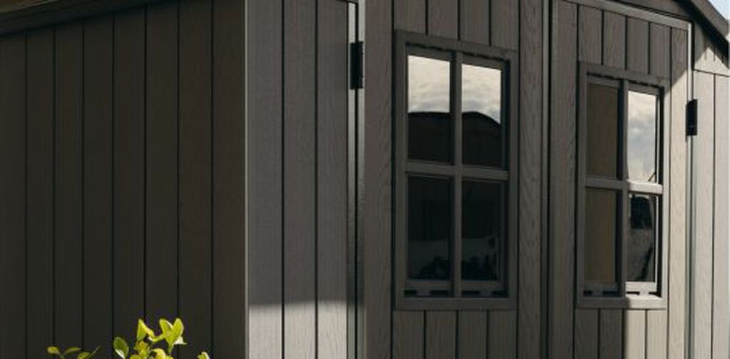 Darwin 6x4 Shed Graphite Storage Shed With Front Windows - Keter US