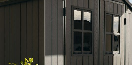 Darwin 6x4 Shed Graphite Storage Shed With Front Windows - Keter US