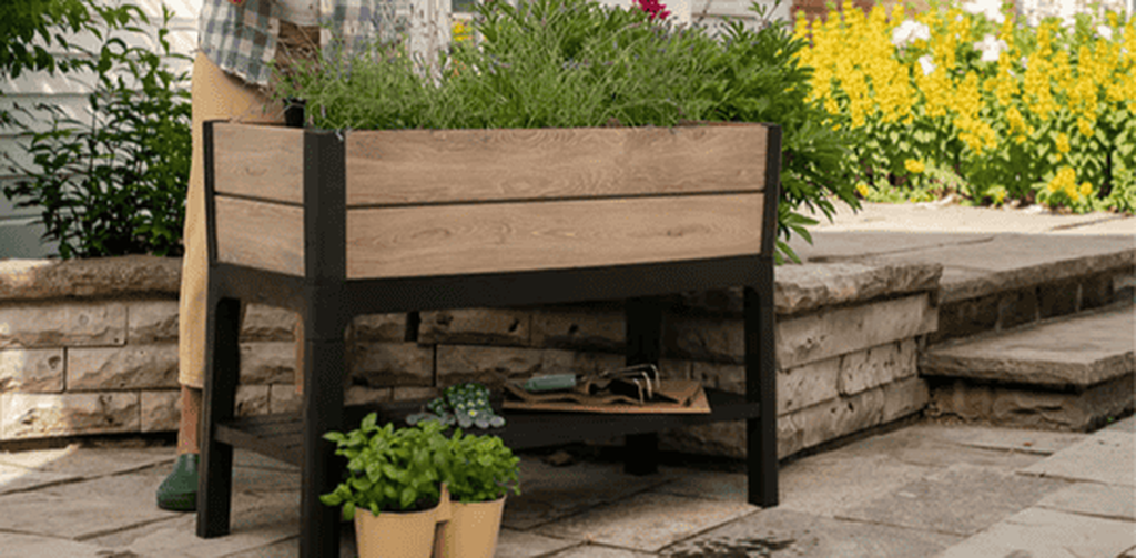 Ashwood Brown Signature Elevated Garden Bed - Keter US