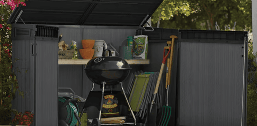 Cortina Mega Graphite Small Storage Shed - 6x3.5 Shed - Keter US