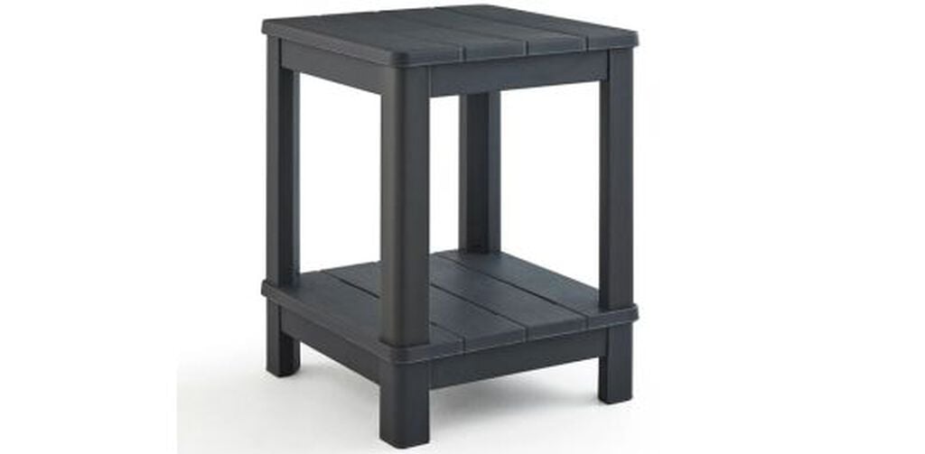 Deluxe Adirondack Two Tier Side Table - Graphite - Keter US