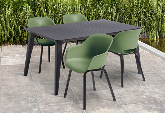 Noa Schalenstuhl - 2er Pack - 56,5x55x80 cm - Grün