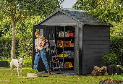 Newton Plus 7.5x7 Gartenhaus - 223x230x246cm - Grau