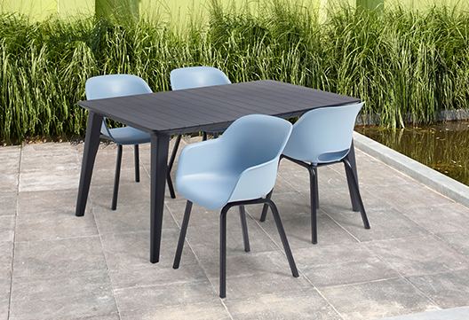 Noa Schalenstuhl - 2er Pack - 56,5x55x80 cm - Dunkelblau