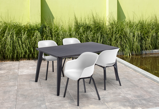 Noa Schalenstuhl - 2er Pack - 56,5x55x80 cm - Weiss