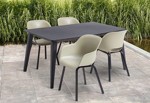 Noa Schalenstuhl - 2er Pack - 56,5x55x80 cm - Salbeisilber