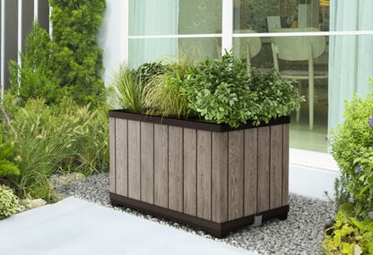Signature Rectangular Planter  - Ashwood Brown