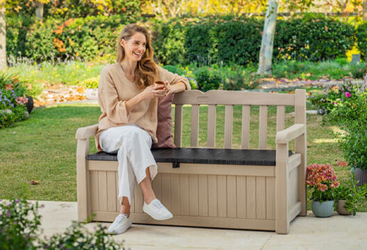 Eden 265L Storage Bench - Brown