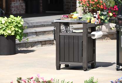 Mueble barbacoa de exterior 76.4x51.7x89.6 cm - Marrón